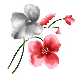 水彩鲜花