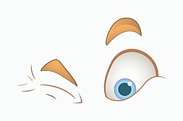 卡通眨眨眼睛