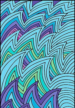 摘要水波背景矢量插画