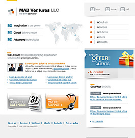 国外商务网站设计模板下载