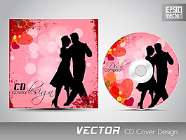 CD封面设计模板的演示空间复制和爱情观