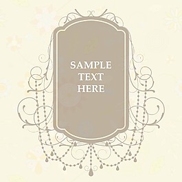 花卉矢量葡萄酒标签