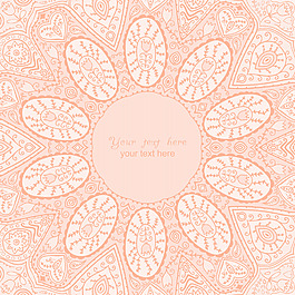 观赏圆形花边帧背景为庆祝活动