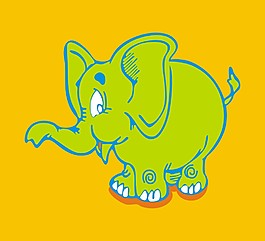 可爱卡通大象