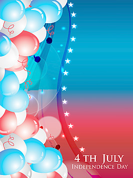 气球背景的独立日庆典
