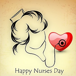 国际护士节的概念 一个护士的插图