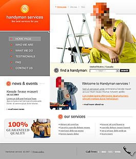 建筑网页psd模板