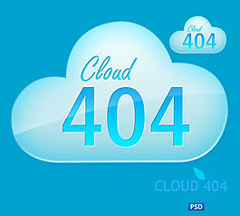 云下载错误界面PSD素材