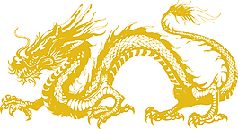 手绘中国龙矢量图