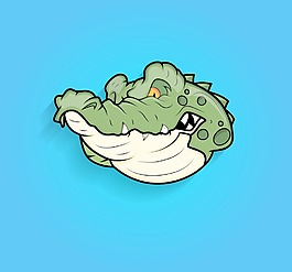 愤怒的鳄鱼的表情