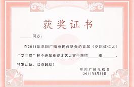 奖状 获奖证书