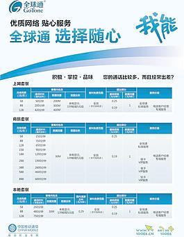 全球通资费图片