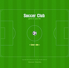 足球俱乐部网页psd模板