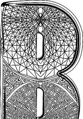 衬线字体的矢量插图
