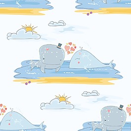 卡通元素花纹矢量元素