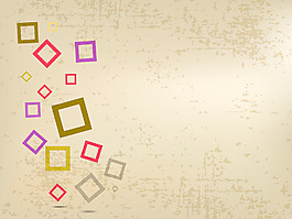 复古的插图色彩各异的广场