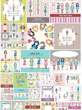 卡通人物贴图矢量图下载