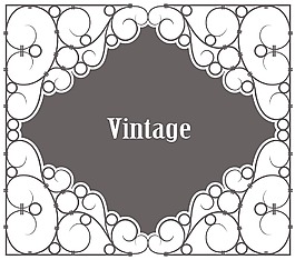 矢量复古铁艺标志