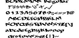 BOHEMIAN 英文字体下载