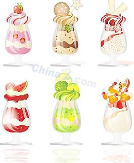 美味冰淇淋矢量素材