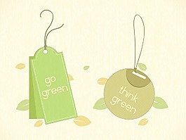 环保标签矢量插画