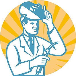 科学家研究用焊枪焊机的遮阳板