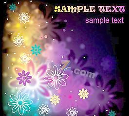 唯美浪漫花纹背景矢量图