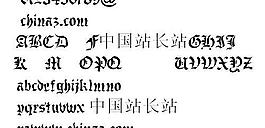 Chinese Gothic 英文字体下载