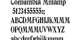 Columbia 英文字体下载