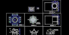 某公园仿古式凉亭设计图