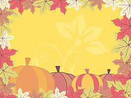 秋天的背景与南瓜