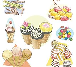 卡通甜点矢量素材2