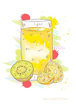 果汁矢量插画