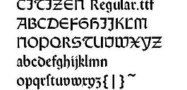 CITIZEN 英文字体下载