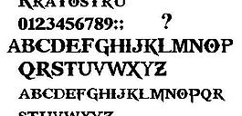 Kratos truetype 英文字体下载