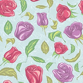 与老式的花朵图案矢量元素