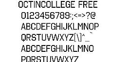 octin college 英文字体下载