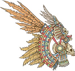 羽毛颅骨矢量元素