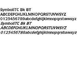 SymbolITC Bk BT 英文字体下载