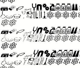 物理化工图形字体 图形设计字体 图形字体下载