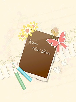 矢量撕纸剪贴簿的元素