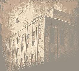 欧式建筑装饰画矢量素材4