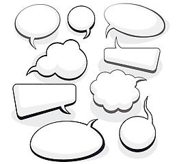 可爱空白对话框矢量素材