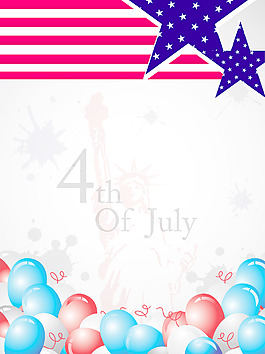 气球背景的独立日庆典