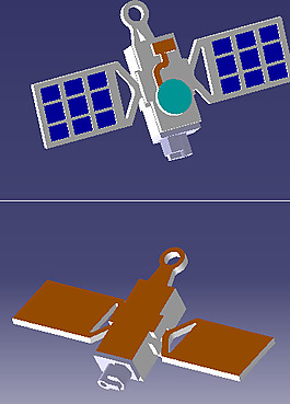 三维印刷卫星钥匙扣