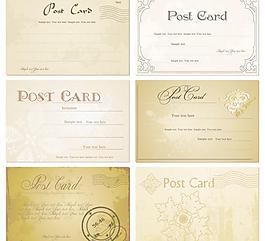 怀旧明信片矢量素材1