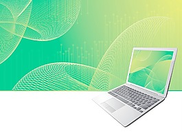 绿色数字摘要向量