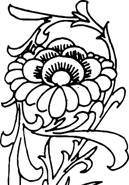 线描花