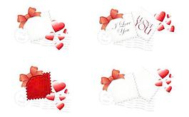 情人节邮票矢量素材