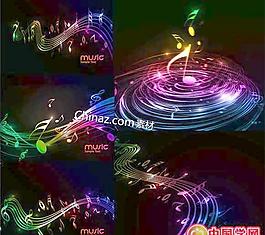 音乐音符柔光背景矢量